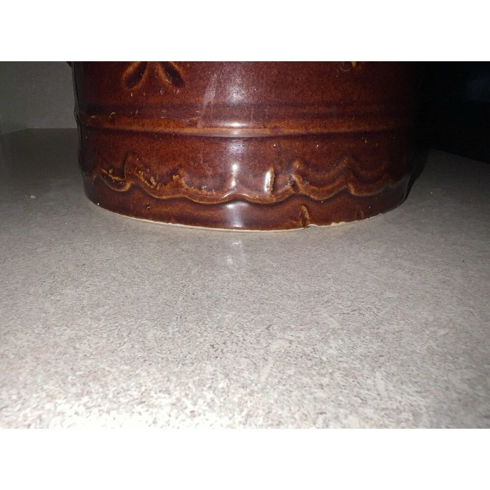 MAR-CREST Oven-Proof STONEWARE PITCHER 2 Qt Brown Pottery Farmhouse Vintage